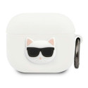 Karl Lagerfeld KLACA3SILCHWH AirPods 3 cover white/white Silicone Choupette