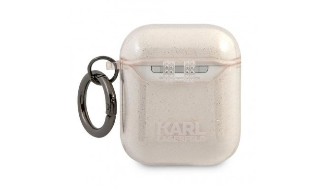 Karl Lagerfeld KLA2UCHGD AirPods 1/2 cover gold/gold Glitter Choupette