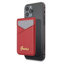 Guess Wallet Card Slot GUWMSSASLRE MagSafe Saffiano red/ed