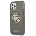 Guess GUHCP12LPCUGL4GBK iPhone 12 Pro Max 6.7" black/black hard case Glitter 4G Big Logo