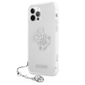 Guess GUHCP12LKS4GSI iPhone 12 Pro Max 6.7" Transparent hardcase 4G Silver Charms Collection