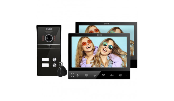 VIDEO DOORBELL EURA VDP-80C5 2-family, black