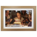 Denver photo frame with FRAMEO FHD 15.6" 8GB light wood