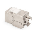 DIGITUS Keystone module RJ45 CAT 6A, STP, 500 MHz, slim-line, toolless