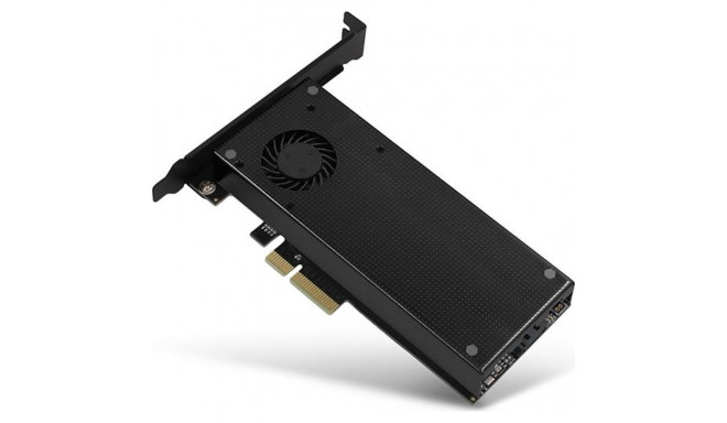 AXAGON PCEM2-DC PCI-E 3.0 4x - DUAL M.2 SSD (NVMe + SATA)  dual voltage  up to 110mm SSD  fan + heat
