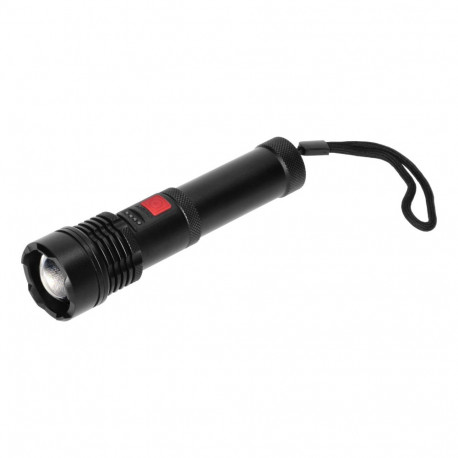 Taktyczna latarka ręczna LED COB 12W z funkcją zoom i akumulatorem 2200 mAh