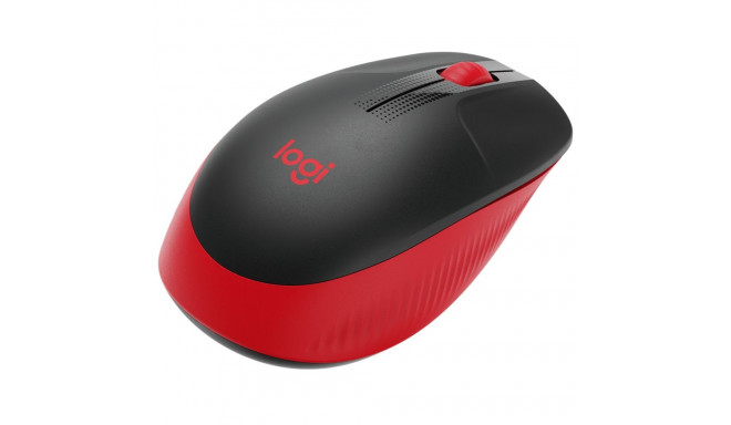 Logitech M190 Full-Size Wireless Mouse, RF Wireless, 1000 DPI, Red