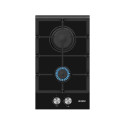 Simfer | Hob | H3.201.TGRSP | Gas on glass | Number of burners/cooking zones 2 | Rotary knobs | Blac