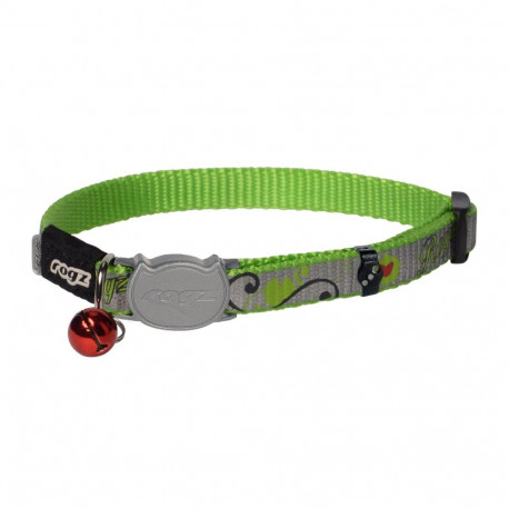 Cat collar Rogz Reflectocat Lime Fish 11m/20-31cm