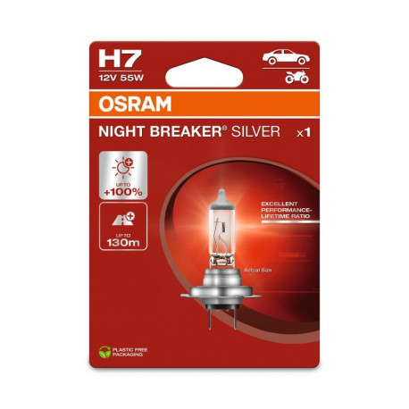 H7 12V Nightbreaker Silver +100% 1xblist
