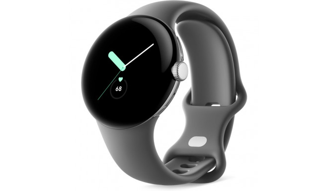 Nutikell Google Pixel Watch, Polished Silver/Charcoal