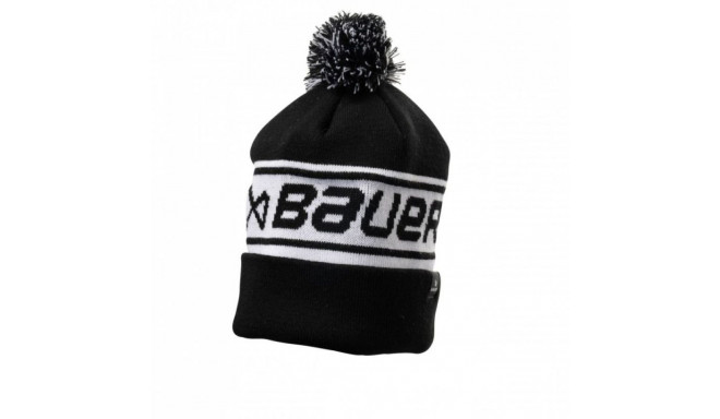 Bauer Team Ribbed Pom Winter Hat SR 1063358 (czerwony)