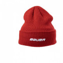 Bauer Team Ribbed Touque SR 1063361 Winter Hat (czerwony)