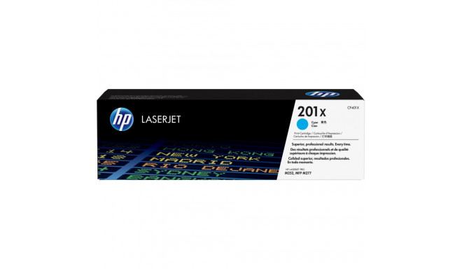 "HP Toner 201X CF401X Cyan bis zu 2.300 Seiten"