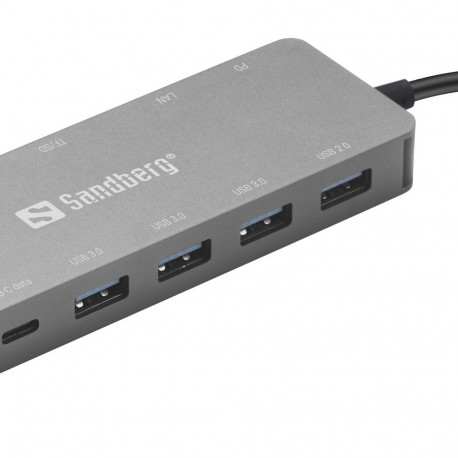 Sandberg reisidokk 136-45 USB-C 13-in-1 PD 100W