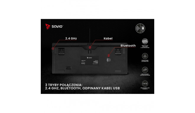 Keyboard Phenix ABS Red Savio
