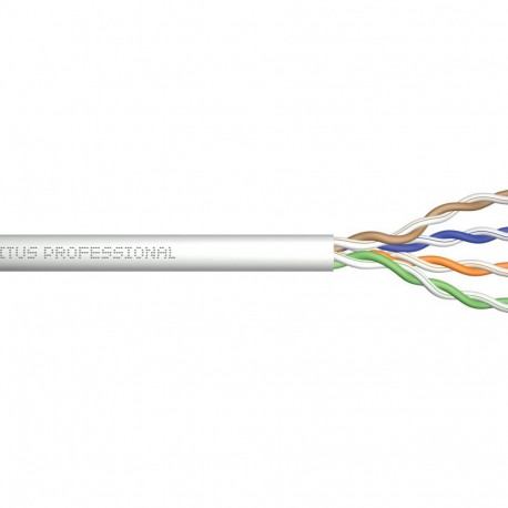 Cable teleinformatic, installation, U/UTP cat.5e 4x2xAWG24/1, wire, copper, PVC, 305m, gray