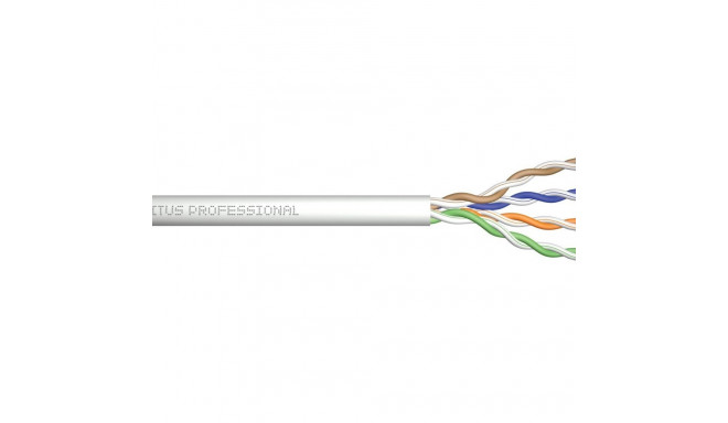 Cable teleinformatic, installation, U/UTP cat.5e 4x2xAWG24/1, wire, copper, PVC, 305m, gray