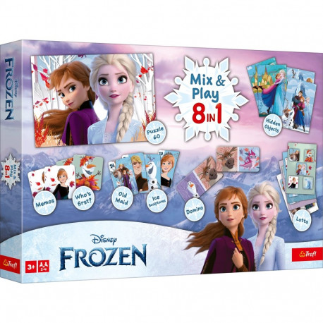 TREFL FROZEN 8in1 Mix&play set of boardgames