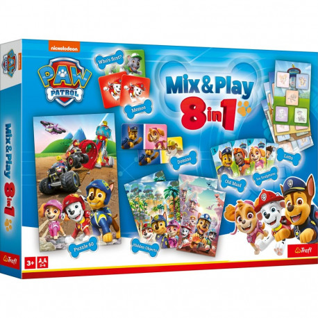 TREFL PAW PATROL 8in1 Mix&play set of boardgames