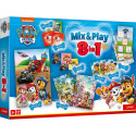 TREFL PAW PATROL lauamängude komplekt 8in1 Mix&play Käpapatrull