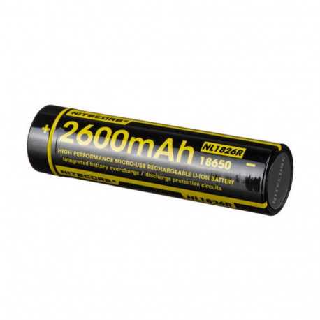 Nitecore aku NL1826R 2600mAh 3,6V microUSB (18650)
