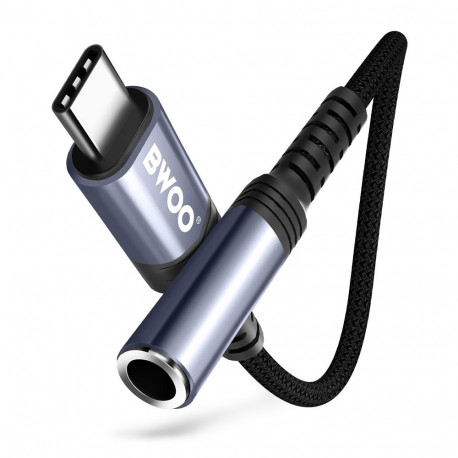 BWOO Adapter AUX 3.5mm - USB-C Black BZ47