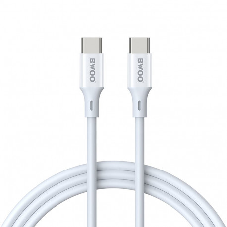 BWOO Cable USB-C - USB-C 1m 60W ABS + TPE X282 C-C white