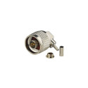 N male plug crimp-solder angled RG223