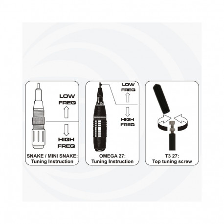 MINI SNAKE 27 WHIP M6 THREAD antennivarras