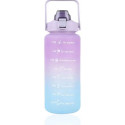 Water bottle with a straw with a motivational measuring 2L RC-K-992 purple blue