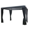 Gazebo MIRADOR 3x3xH2,5m with curtains, dark grey