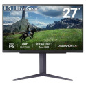 LCD Monitor|LG|27"|Panel IPS|2560x1440|16:9|180Hz|1 ms|Pivot|Height adjustable|Tilt|Colour Black|27G