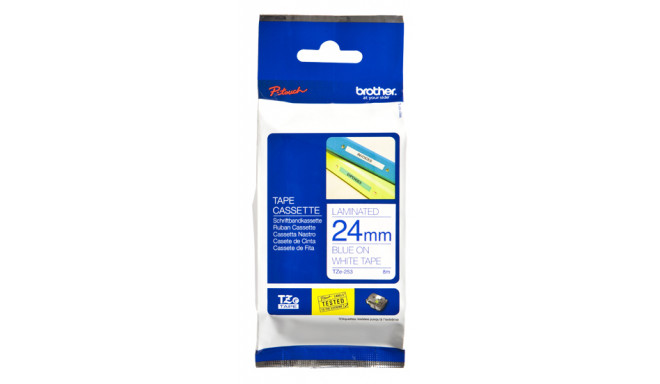 Lamineeritud Lint Sildimasinatele Brother TZE253 24 mm