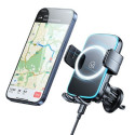 USAMS Car Holder with Wireless Charger for Air Vent Black/Black (CD230) 15W