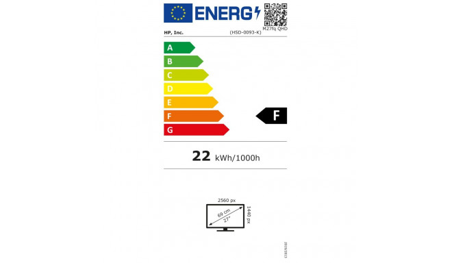 HP M27fq 68,6 cm (27 tolli) 2560 x 1440 pikslit Quad HD LED Hõbedane