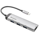 Verbatim Adapter Hub USB-C - 4xUSB-A 3.2 aluminum/aluminum 49147