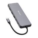 Verbatim Adapter Hub USB-C - 2xHDMI/DP/Eternet/6xUSB-A/Jack 3.5mm/2xUSB-C aluminum/aluminum 32153