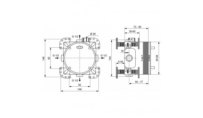 Kipskarp Ideal Standard EASY-BOX KIT1, A1000NU
