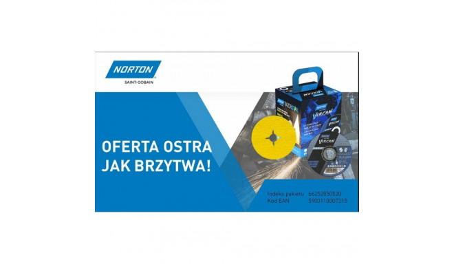 NORTON SHIELD. VULCAN 125 x 1.0 +2xFIBRE 100pcs. METAL/INOX
