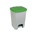 CURVER ESSENTIALS WASTE BIN 20L /GREY/ GREEN