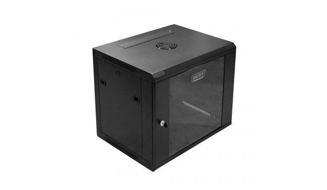 Digitus DN-W19 09U/450/B seinakapp 9U Must seinakinnitusega rack-kapp