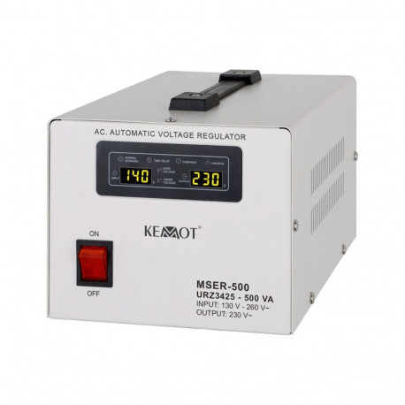 KEMOT MSER-500 Automatic Voltage Stabilizer (500 VA, Servo Motor)