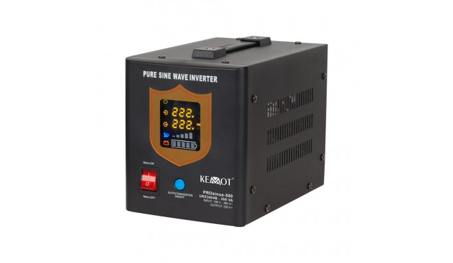 Uninterruptible power supply KEMOT PROsinus-500 converter with pure sine wave and charging function 