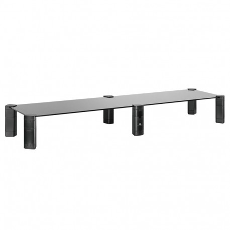 Dual Monitor Stand - Double Maclean, max. 20kg, karastatud klaas, (1029x285x127mm), MC-936