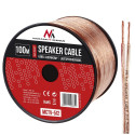 Maclean PVC Transparent Speaker Cable, 2*1.5mm2 / 48*0.20 CCA 3.5*7.0mm, 100m, MCTV-512