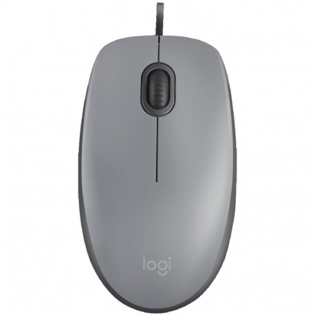 LOGITECH M110 Silent - MID GRAY - USB - N/A - EMEA-808 - AKOYA HANGTAB BOX M110S