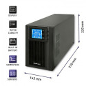 Qoltec 53042 uninterruptible power supply (UPS) Double-conversion (Online) 1 kVA 800 W 2 AC outlet(s