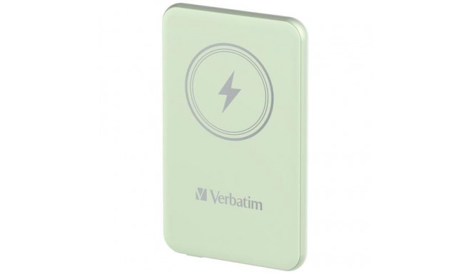 Verbatim Charge &#039;n&#039; Go Magnetic Wireless Power Bank 5000mAh Green