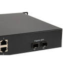 LevelOne 26-Port Fast Ethernet PoE Switch, 24 PoE Outputs, 2 x Gigabit SFP, 380W